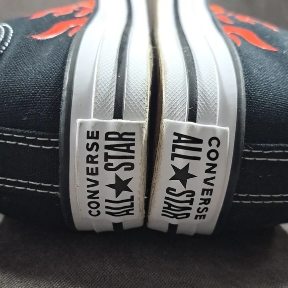 Converse Chuck Taylor All Star Archive Flame Black Ombre Sneakers VG US J3 W5 - Picture 13 of 16